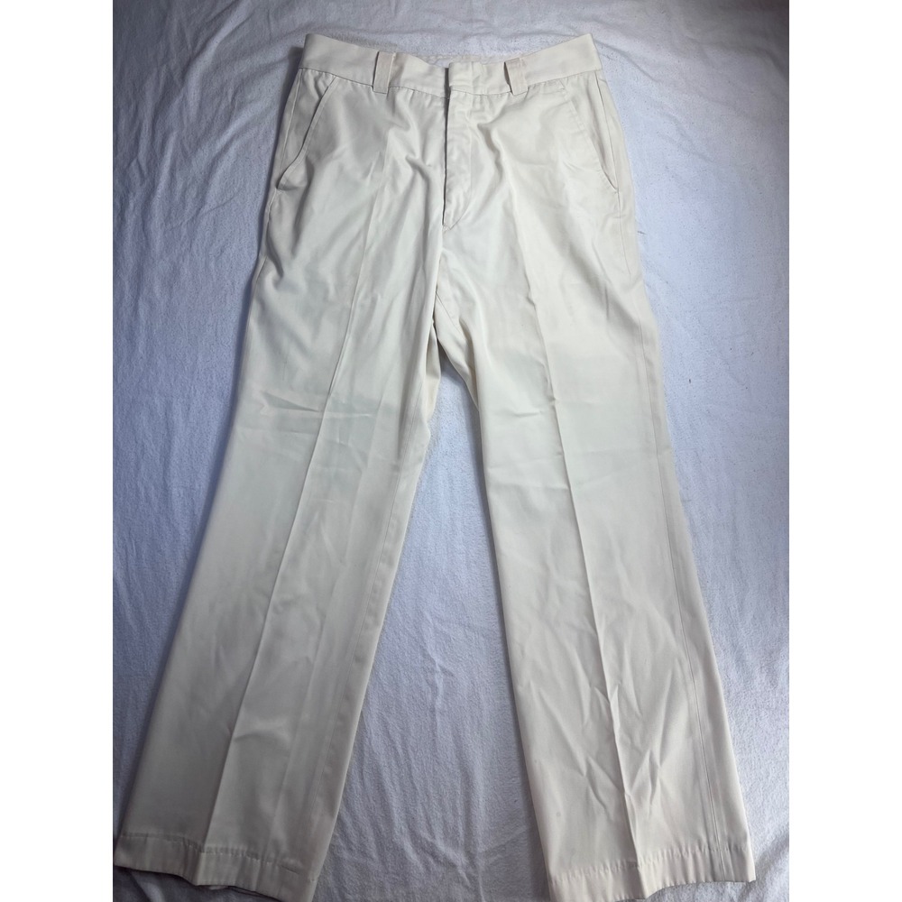 Vintage Gap Mens Cream Off White Straight Leg Trousers Pants 33x34